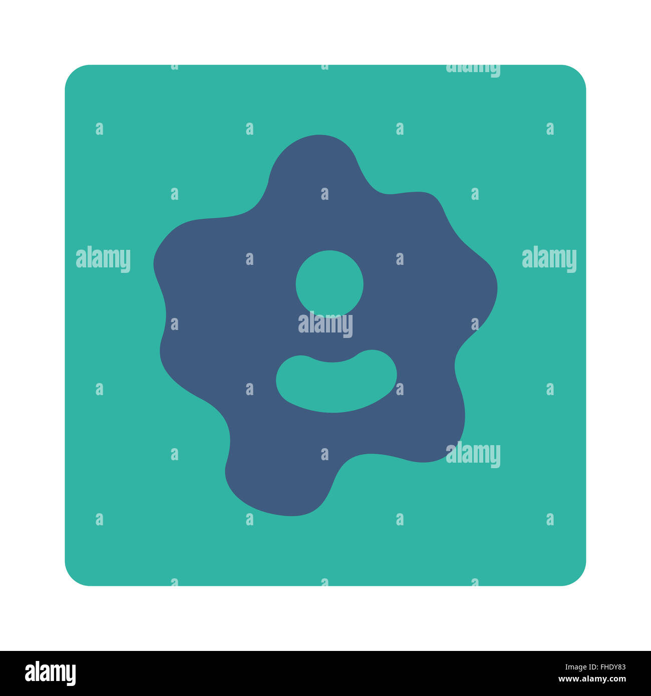 Microbe Rounded Square Button Stock Photo - Alamy