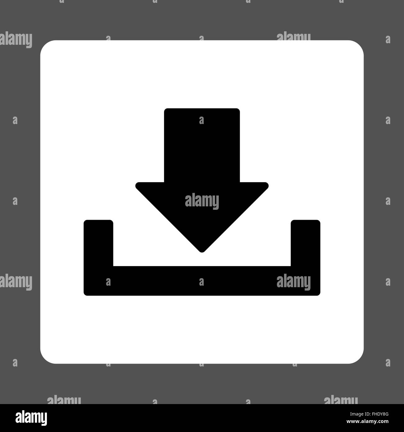 Download flat black and white colors rounded button Stock Photo - Alamy