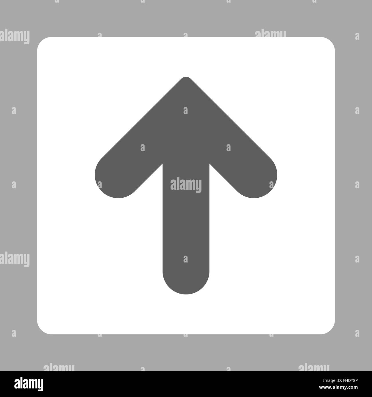 Arrow Up flat dark gray and white colors rounded button Stock Photo - Alamy