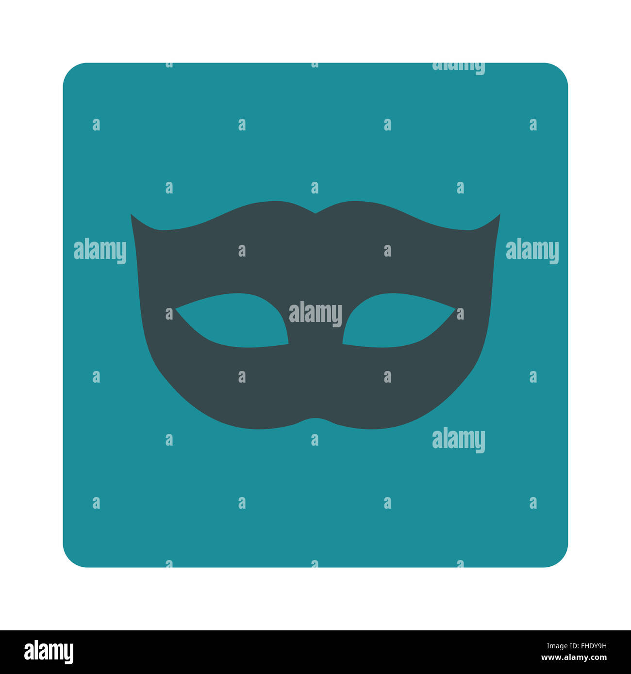 Privacy Mask flat soft blue colors rounded button Stock Photo - Alamy