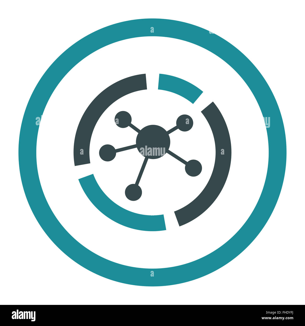 Connections diagram flat soft blue colors rounded glyph icon Stock ...