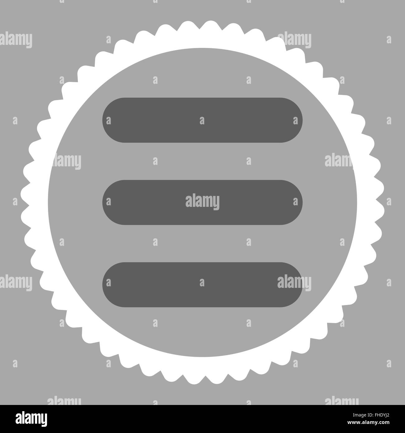 Stack flat dark gray and white colors round stamp icon Stock Photo - Alamy