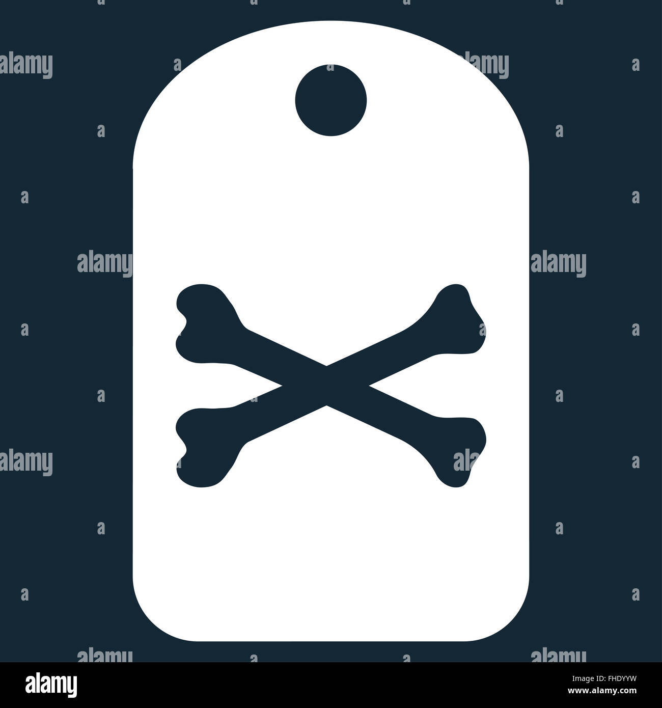Death Tag Flat Icon Stock Photo - Alamy