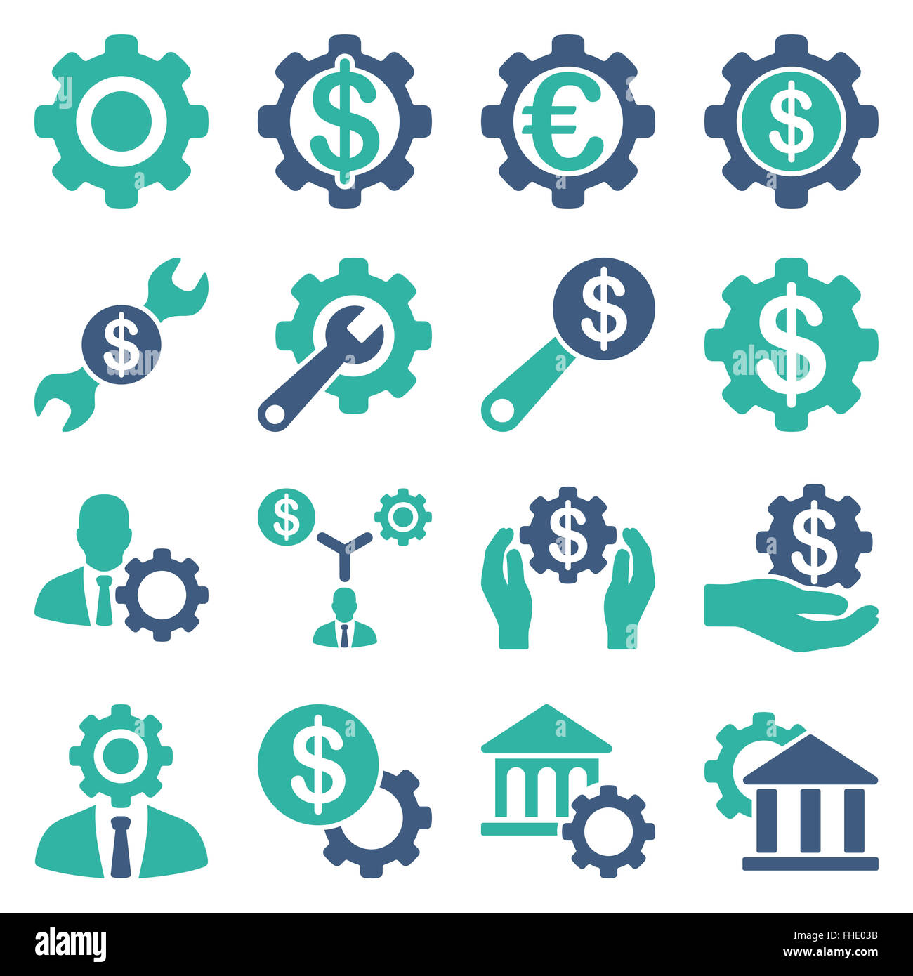 Financial tools options icon set hires stock photography and images Alamy