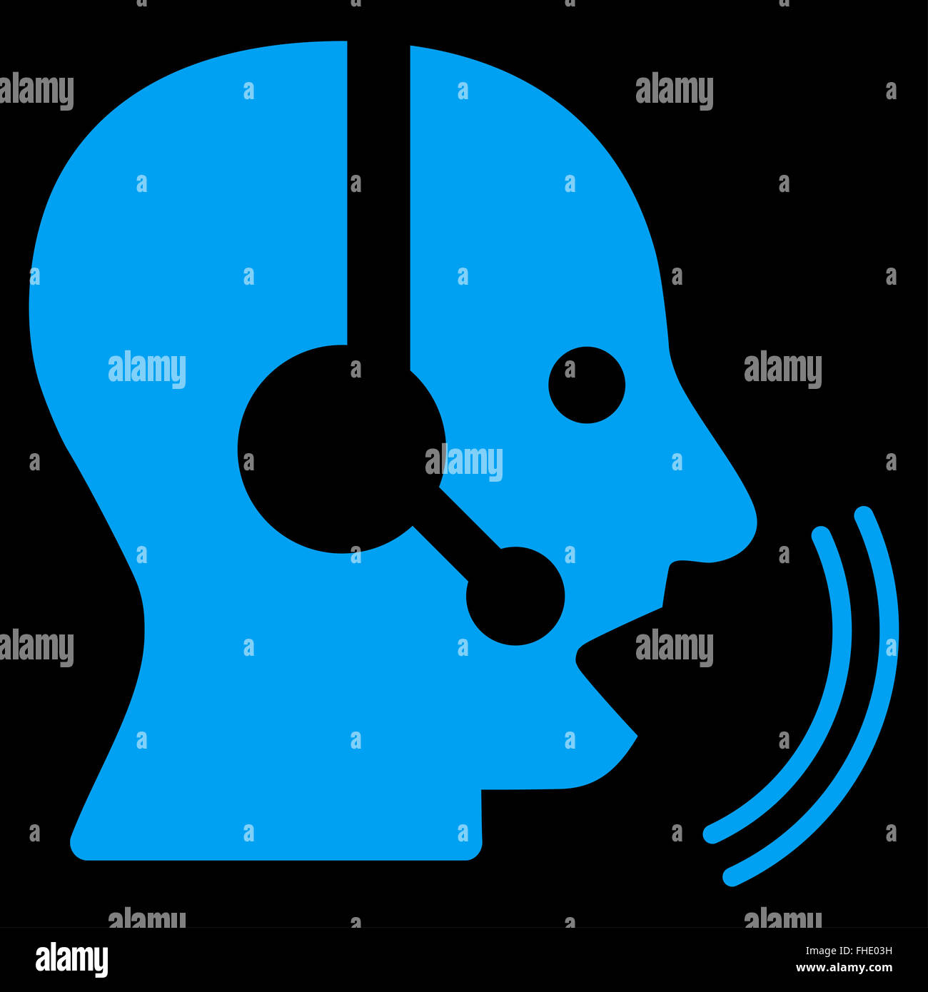 Operator Speech Flat Icon Stock Photo - Alamy