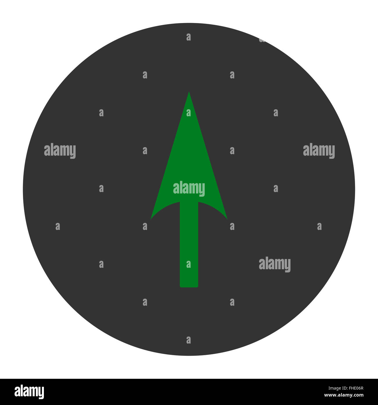 Arrow Axis Y flat green and gray colors round button Stock Photo - Alamy