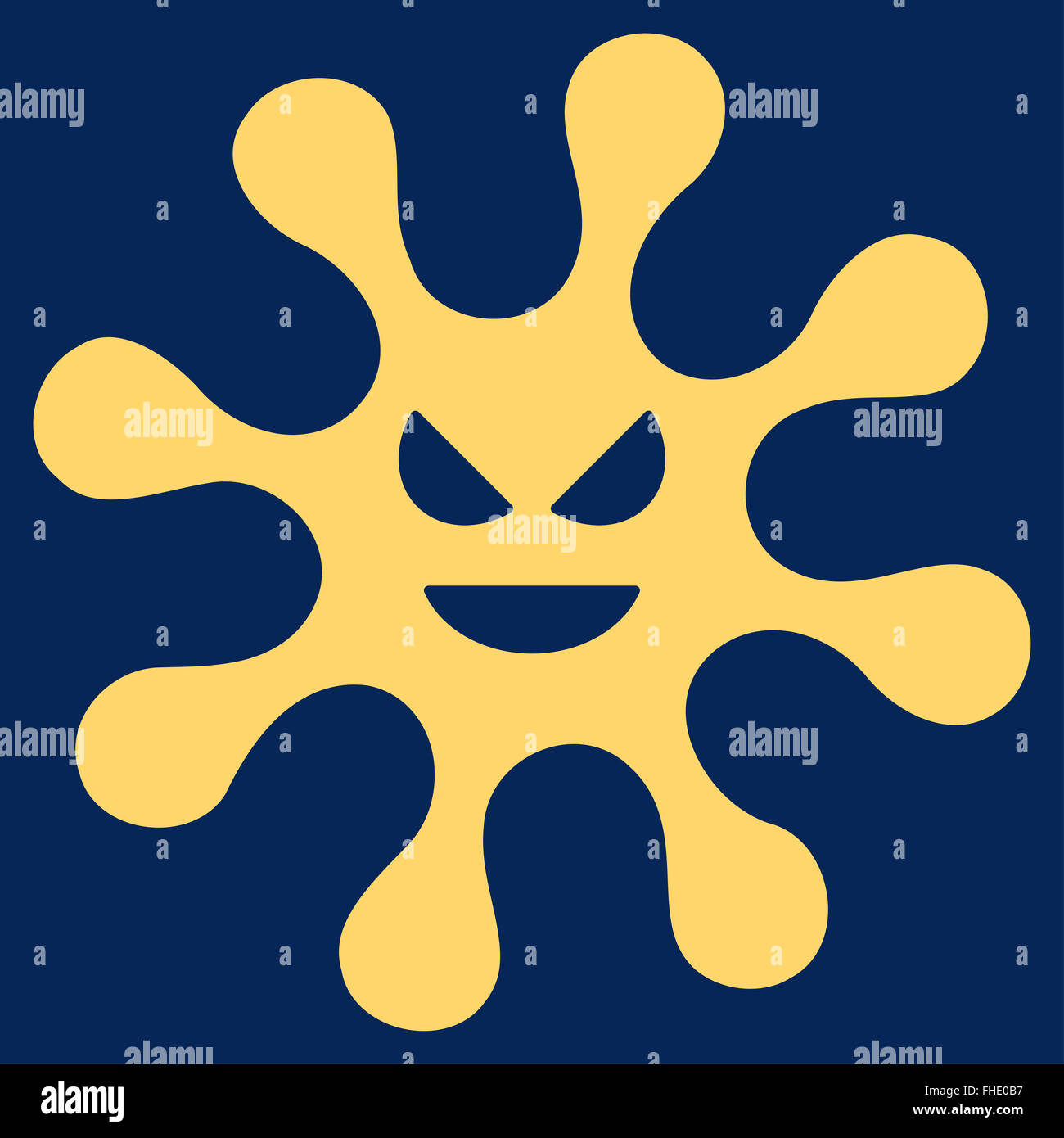 Evil Bacteria Icon Stock Photo - Alamy