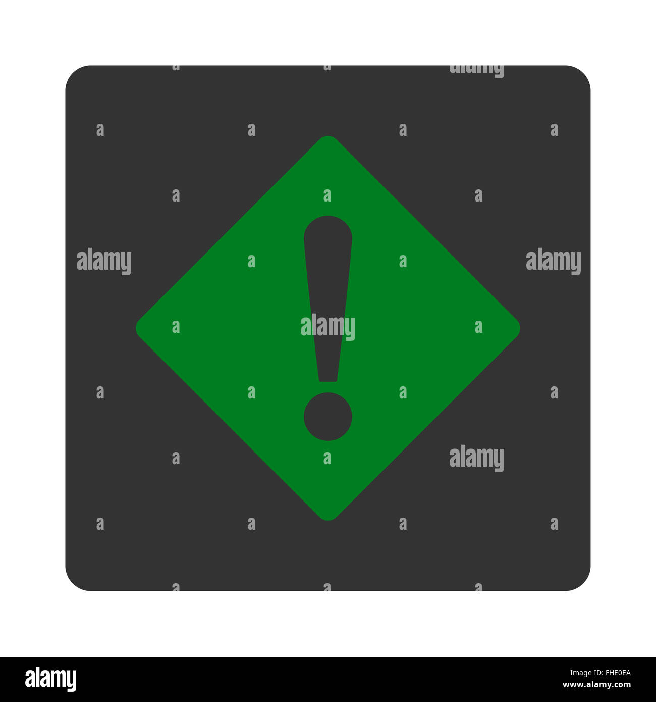 Error flat green and gray colors rounded button Stock Photo - Alamy
