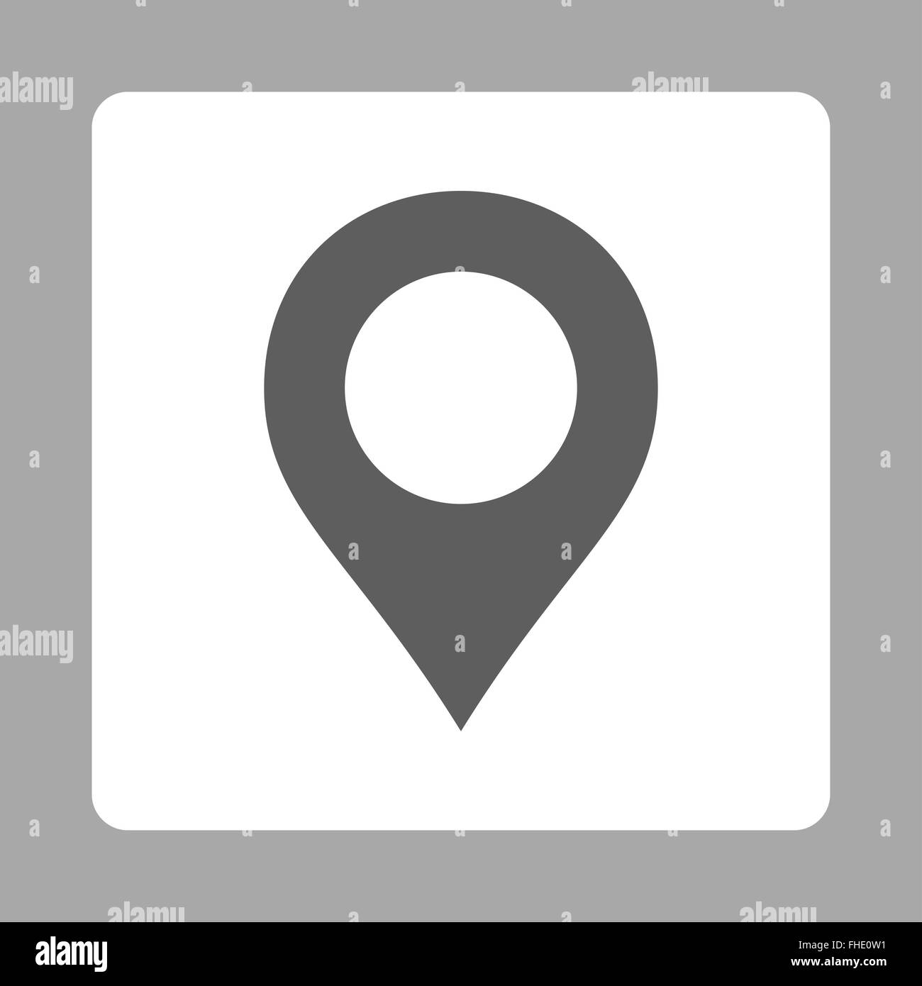 Map Marker flat dark gray and white colors rounded button Stock Photo ...
