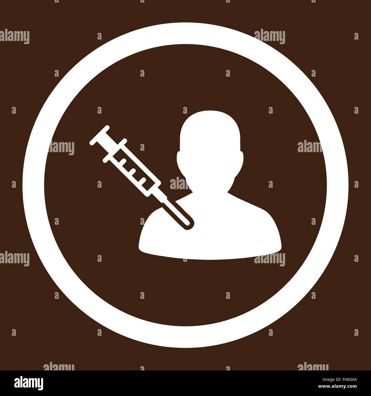 Patient Vaccination Rounded Vector Icon Stock Photo - Alamy