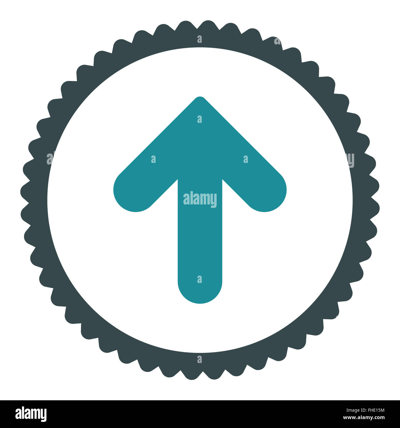 Arrow Up flat soft blue colors round stamp icon Stock Photo - Alamy
