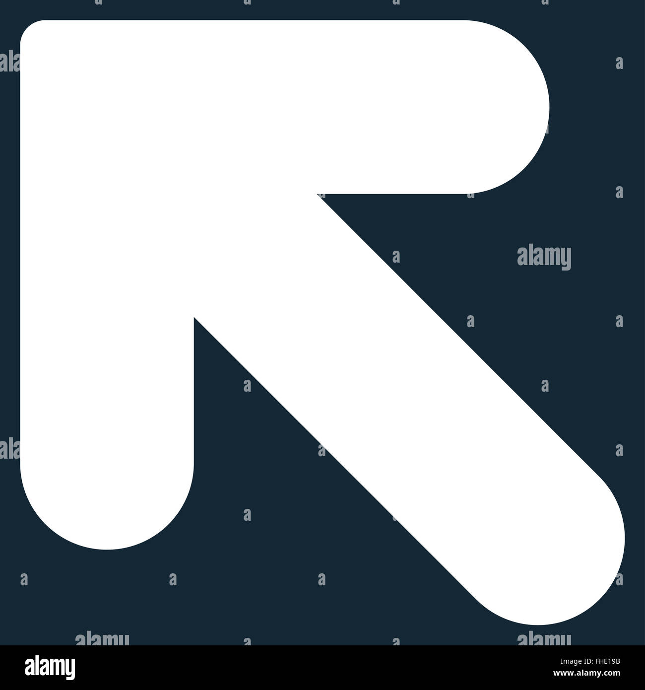 Arrow Up Left flat white color icon Stock Photo - Alamy