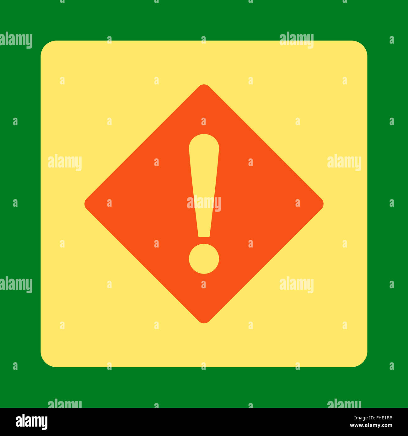 Error flat orange and yellow colors rounded button Stock Photo - Alamy