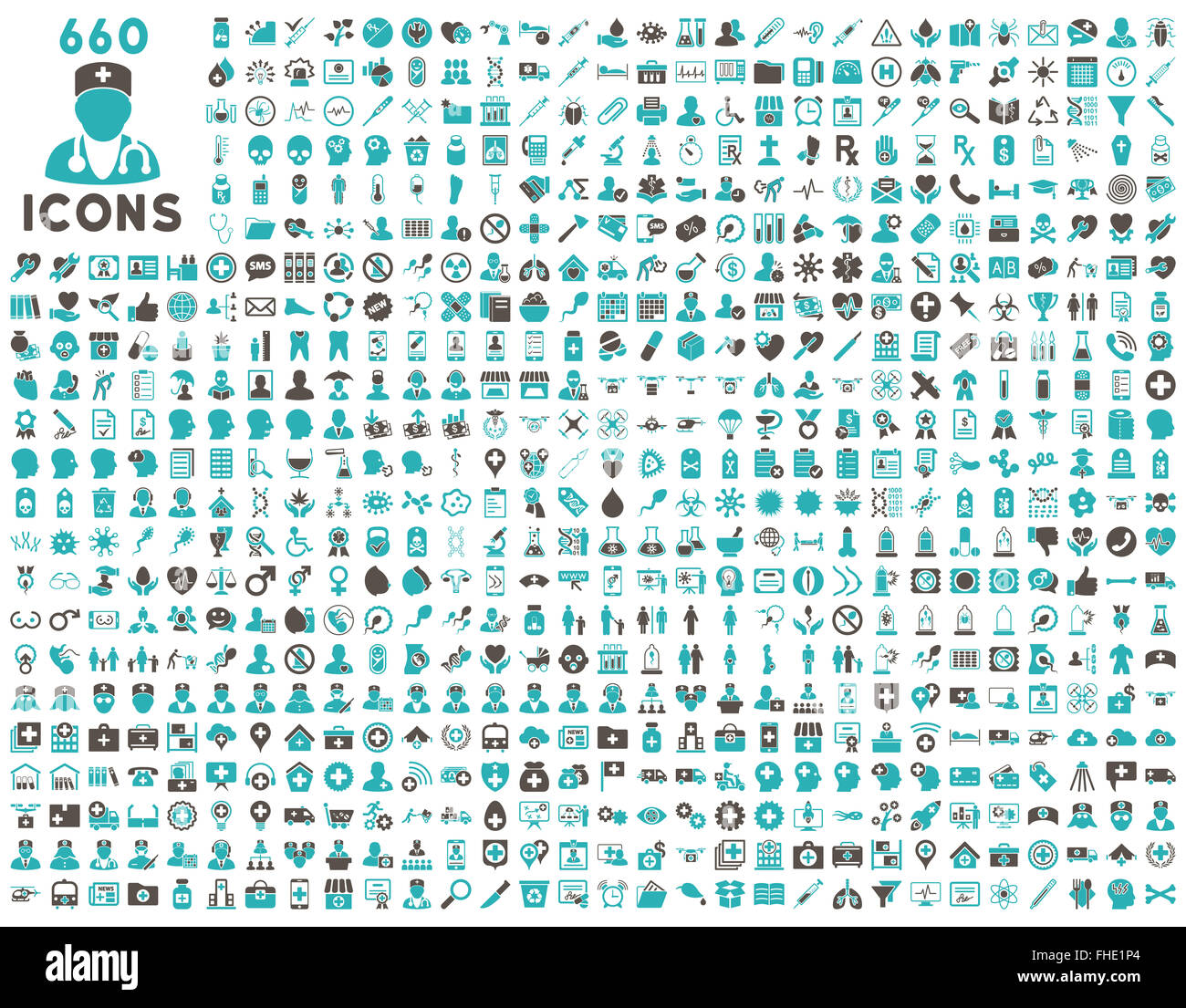 Medical vector icons Stock Photo - Alamy