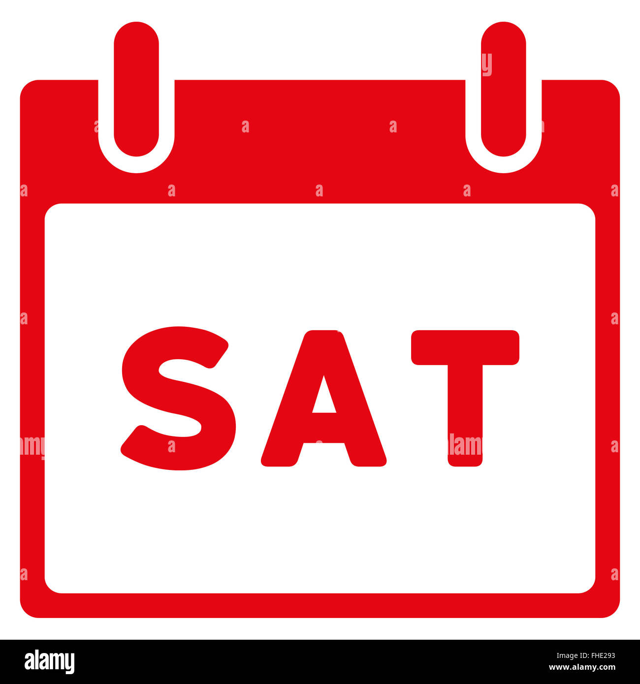 Saturday Flat Icon Stock Photo - Alamy