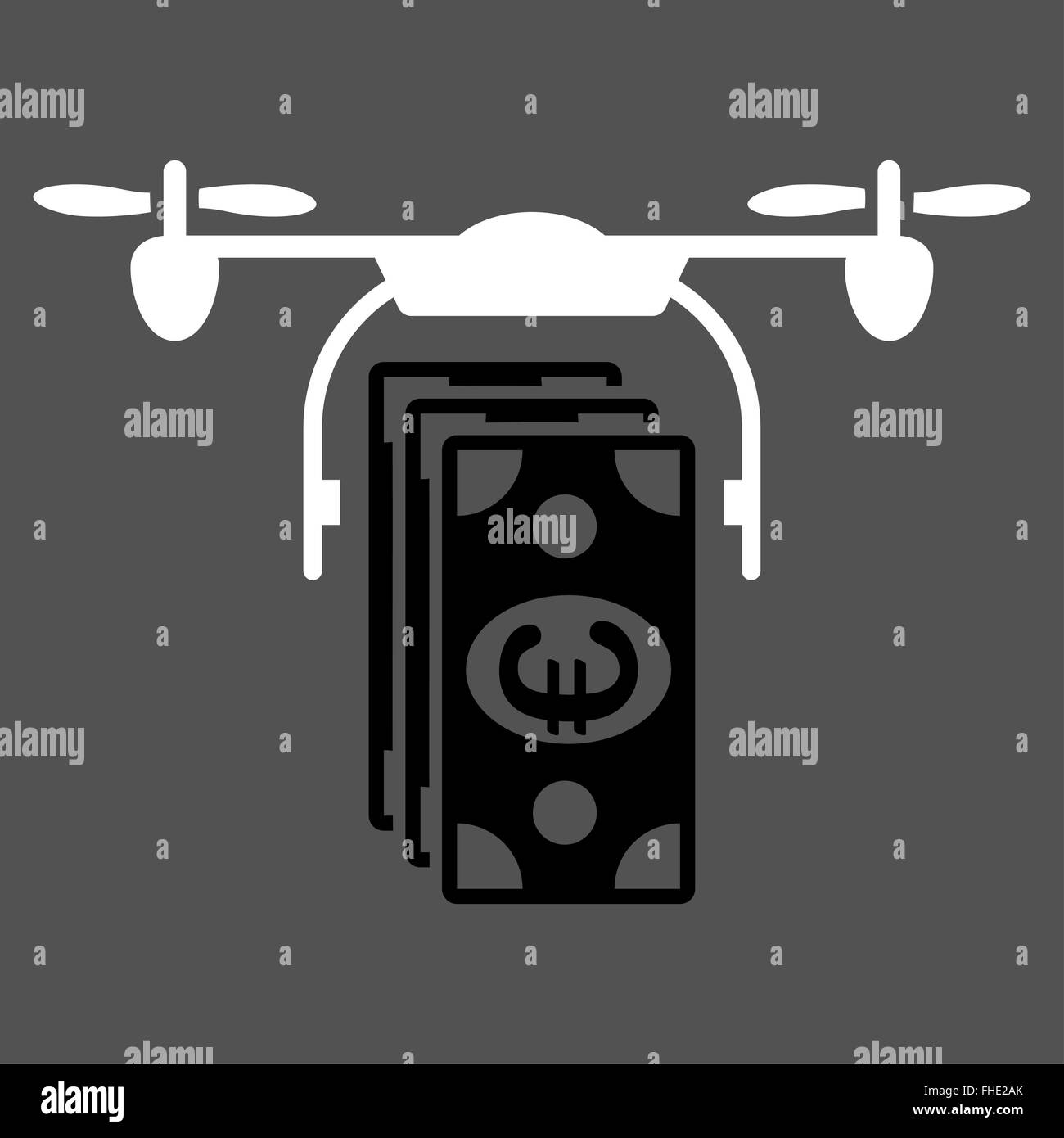 Euro Air Copter Banking Icon Stock Photo - Alamy