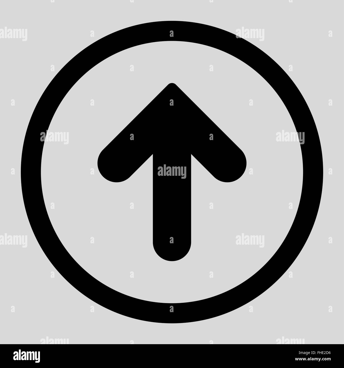 Arrow Up flat black color rounded raster icon Stock Photo - Alamy