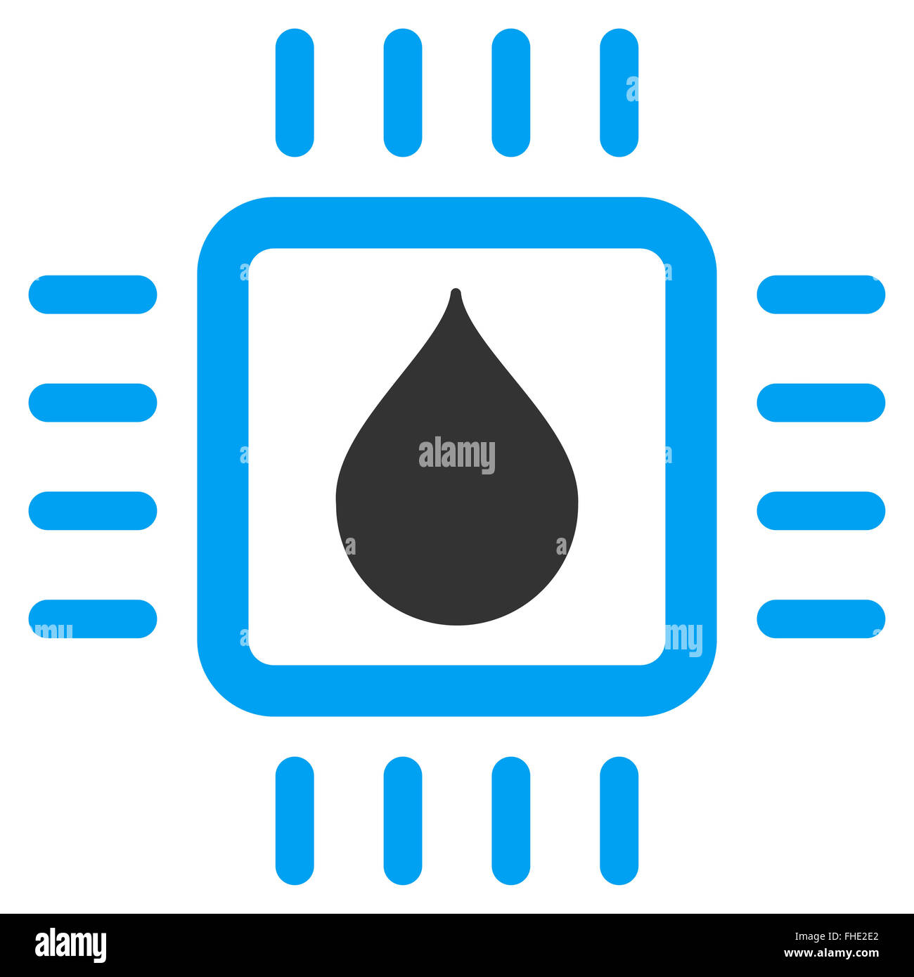 Drop Analysis Chip Icon Stock Photo - Alamy