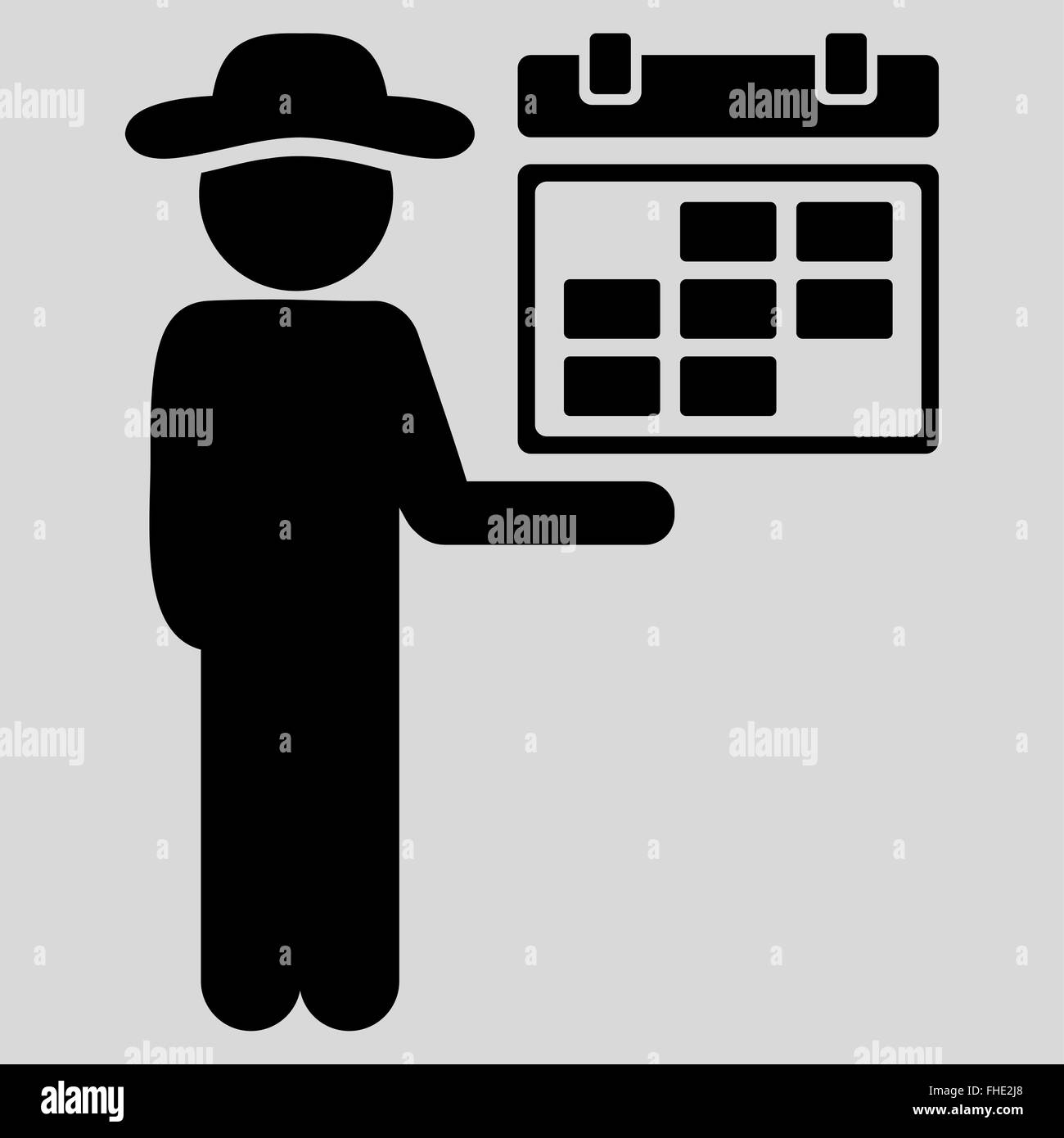 Spy Schedule Icon Stock Photo - Alamy
