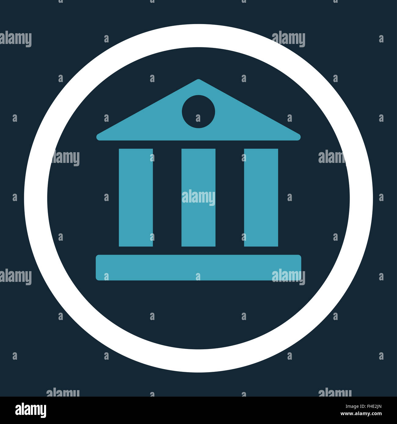 Bank flat blue and white colors rounded raster icon Stock Photo - Alamy
