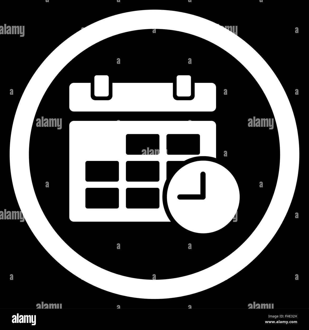 Date And Time Icon Stock Photo - Alamy