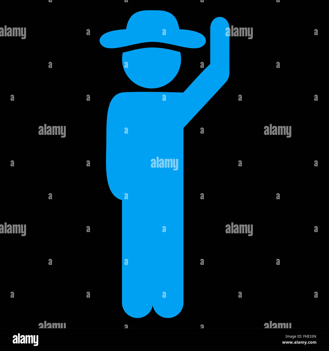 Boy Hello Icon Stock Photo - Alamy