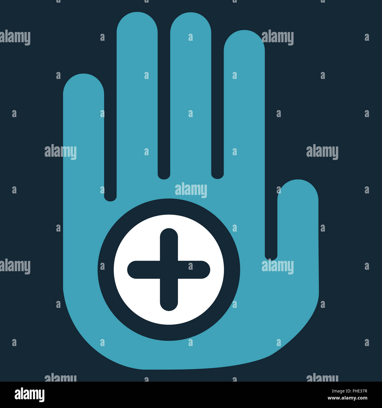 Hand Medical Marker Icon Stock Photo - Alamy