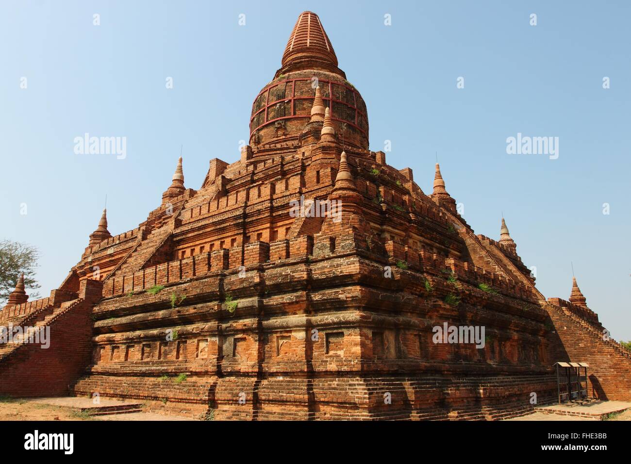 old Buddhist temples and pagodas in Bagan, Myanmar Stock Photo