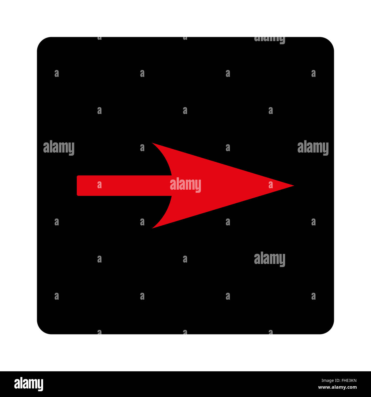 Arrow Axis X flat intensive red and black colors rounded button Stock ...
