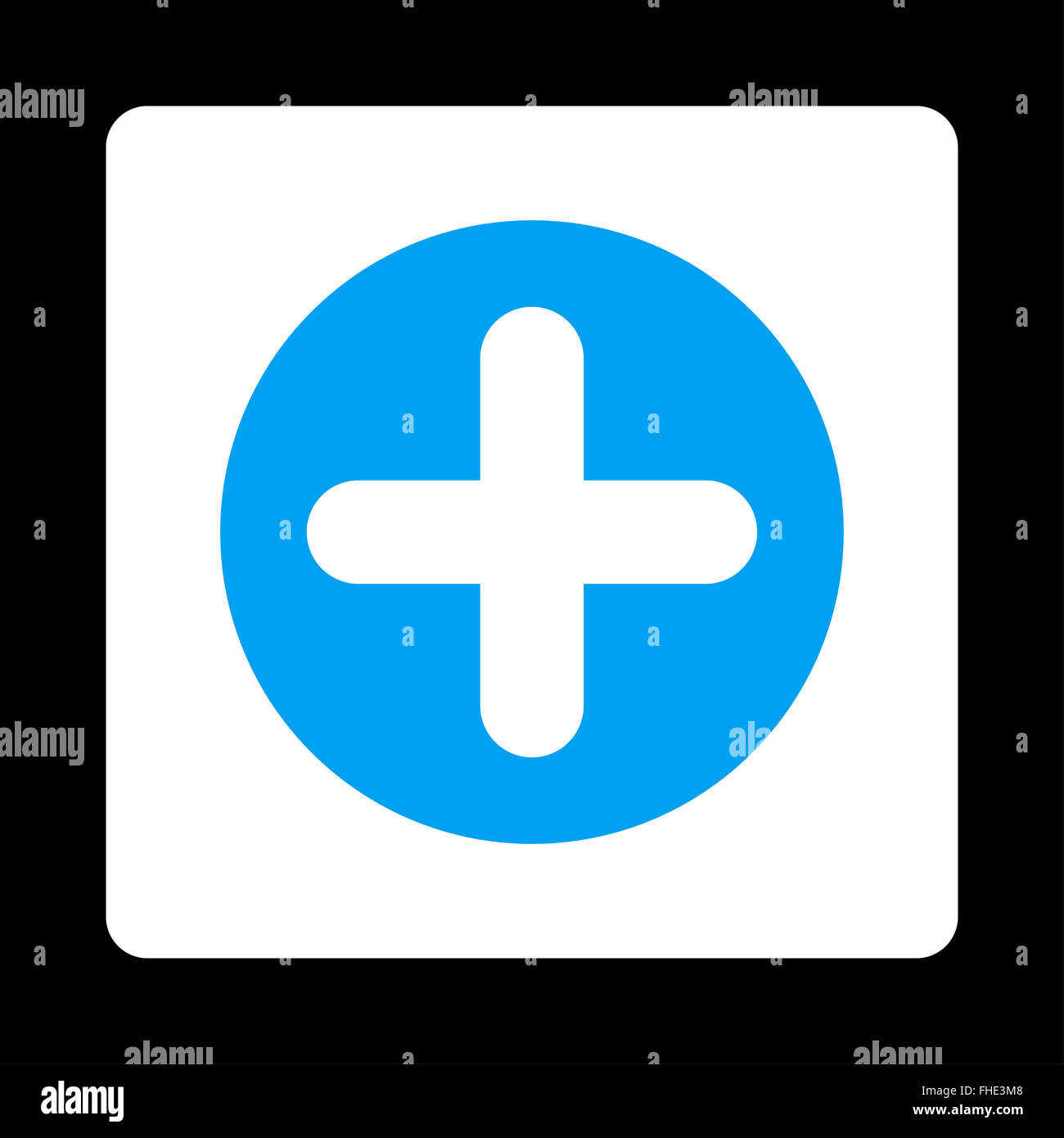 Create flat blue and white colors rounded button Stock Photo - Alamy