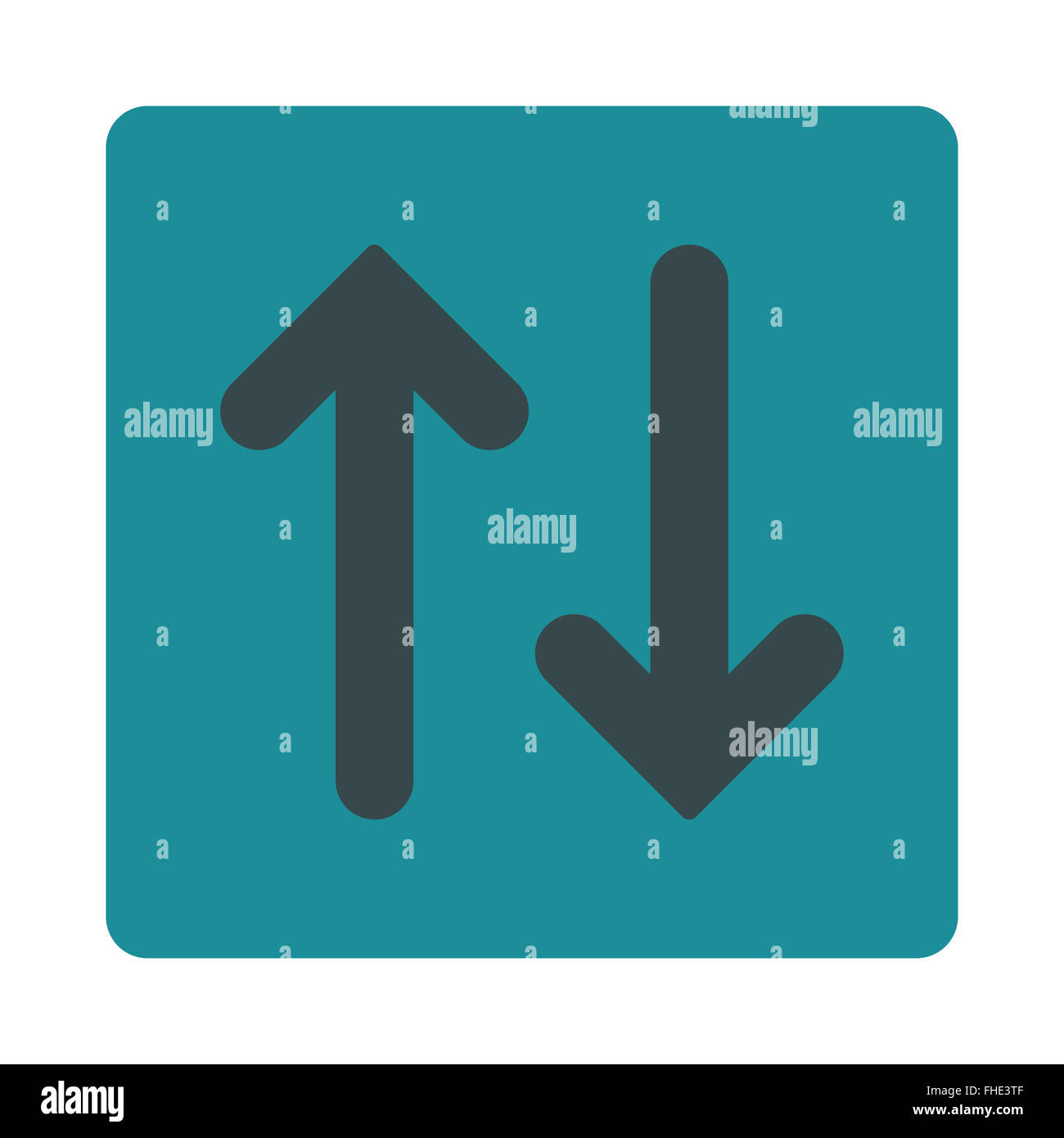 Flip Vertical flat soft blue colors rounded button Stock Photo - Alamy
