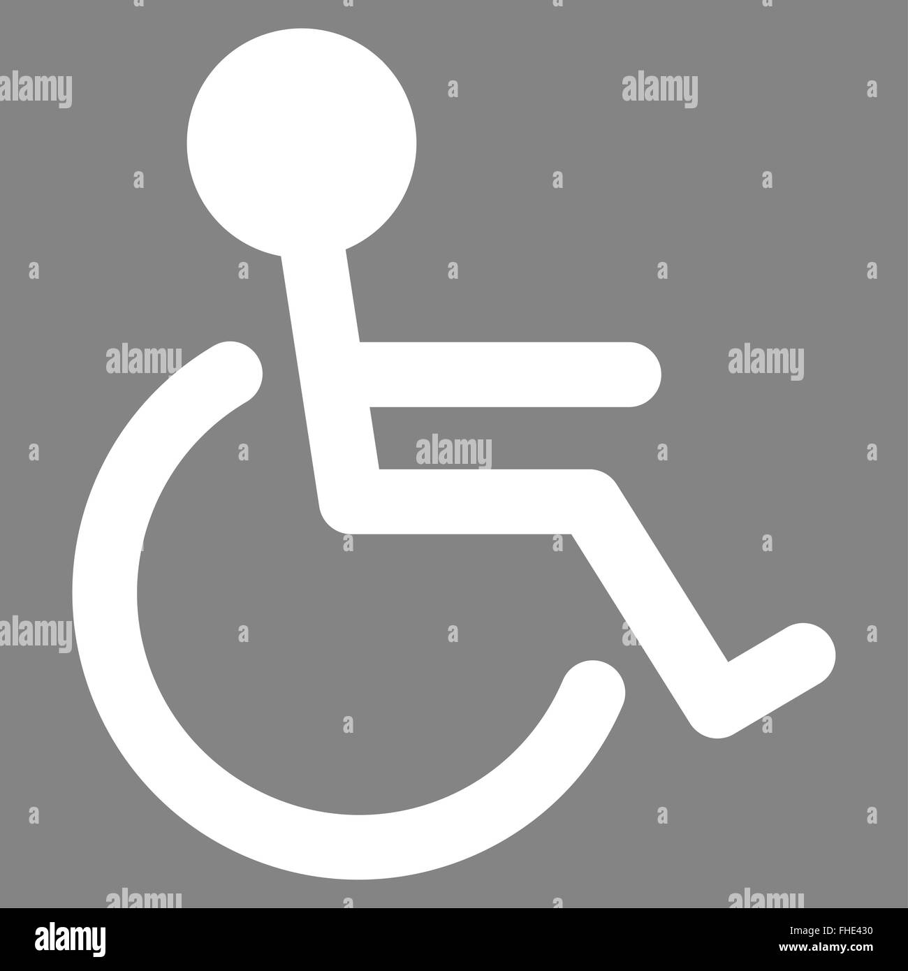 Handicapped Flat Icon Stock Photo - Alamy