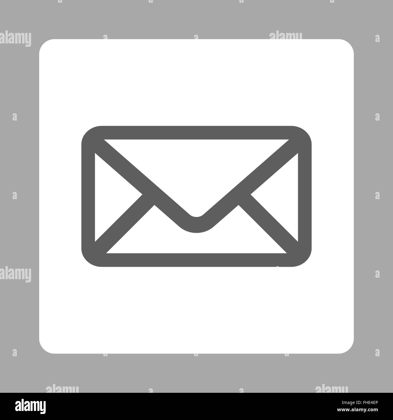 Envelope Rounded Square Button Stock Photo - Alamy