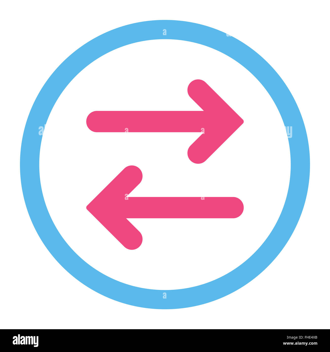 Flip Horizontal flat pink and blue colors rounded vector icon Stock ...