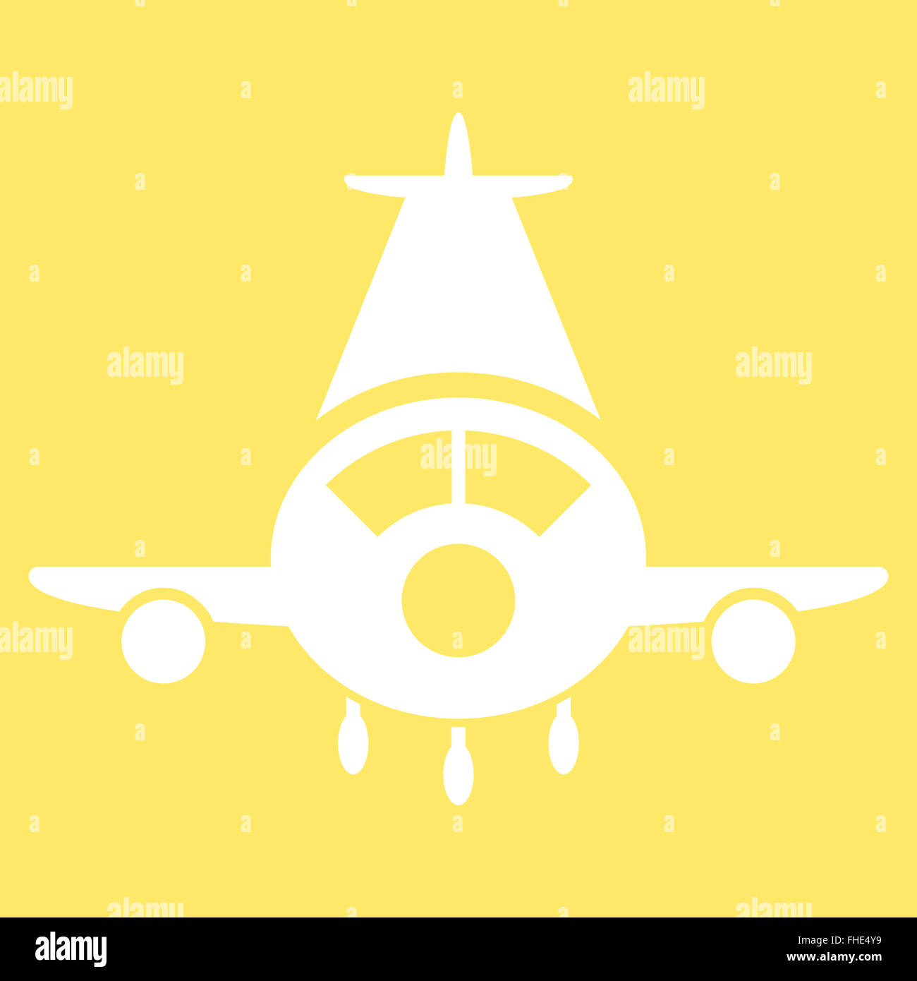 Cargo Plane Flat Icon Stock Photo - Alamy
