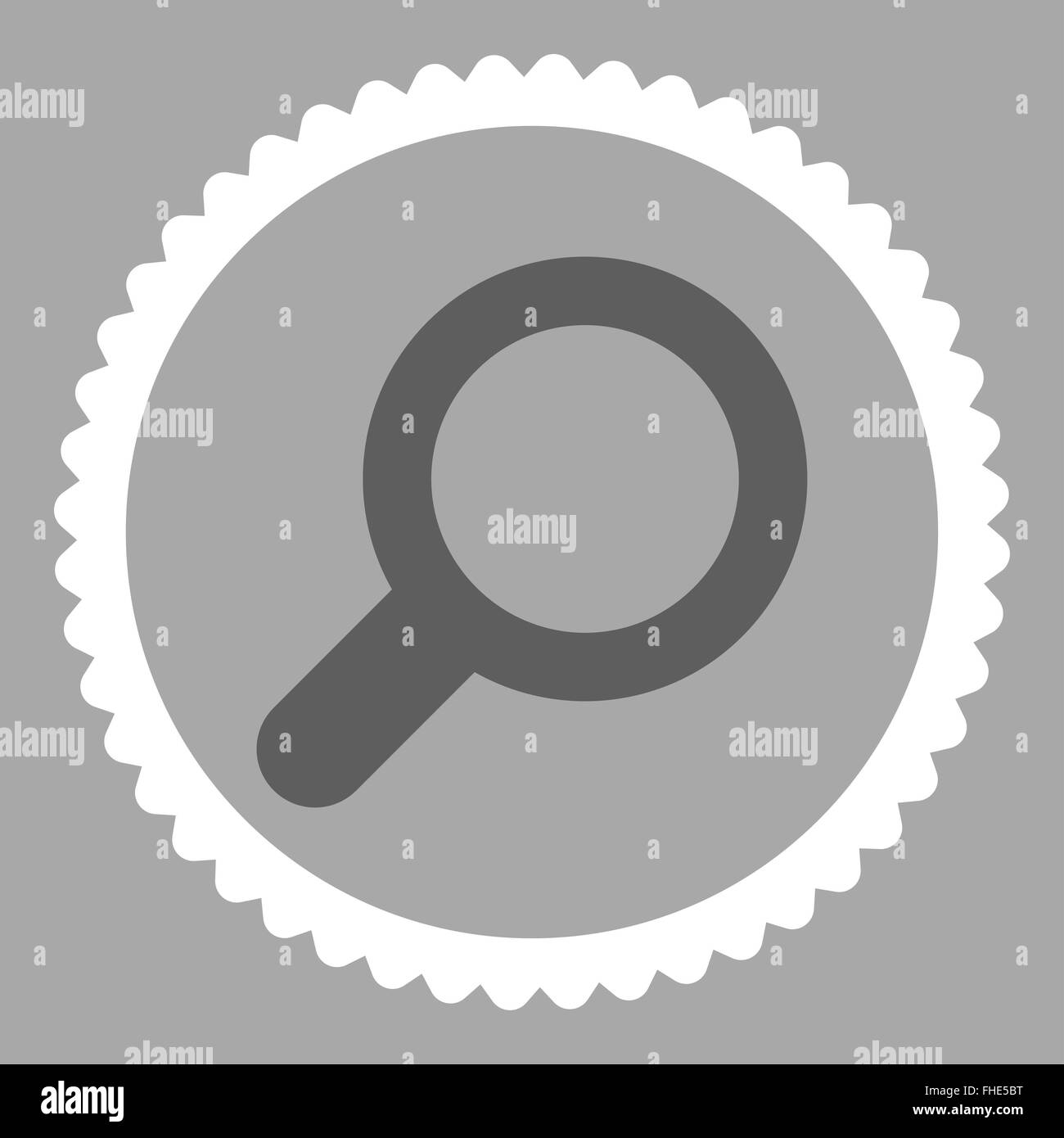 View flat dark gray and white colors round stamp icon Stock Photo - Alamy