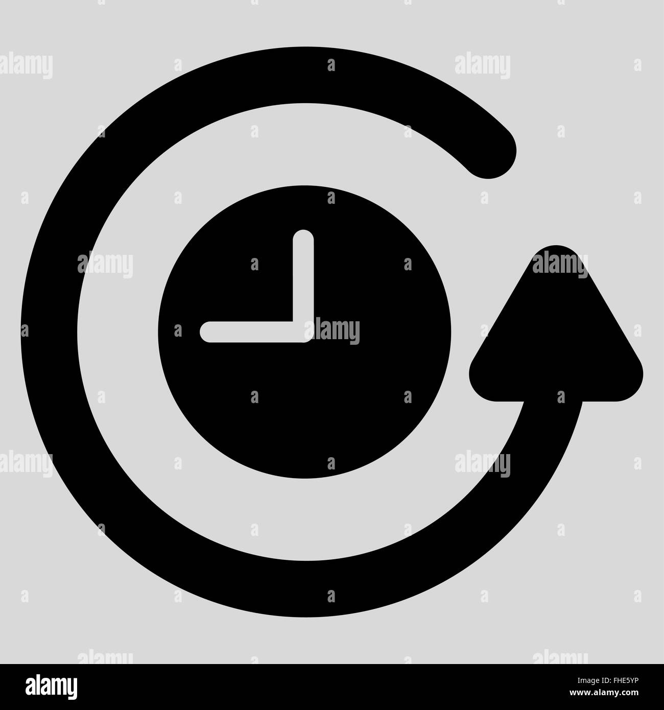 Restore Clock Flat Icon Stock Photo Alamy