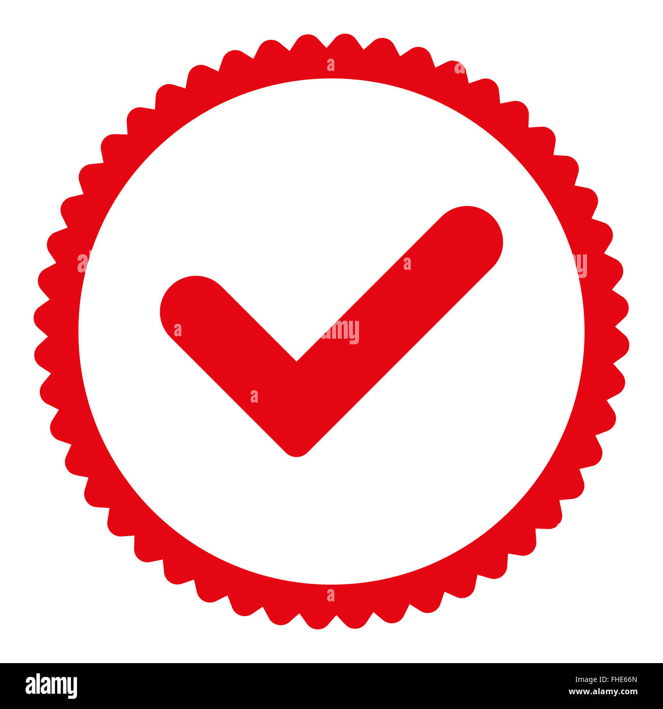 Yes flat red color round stamp icon Stock Photo - Alamy