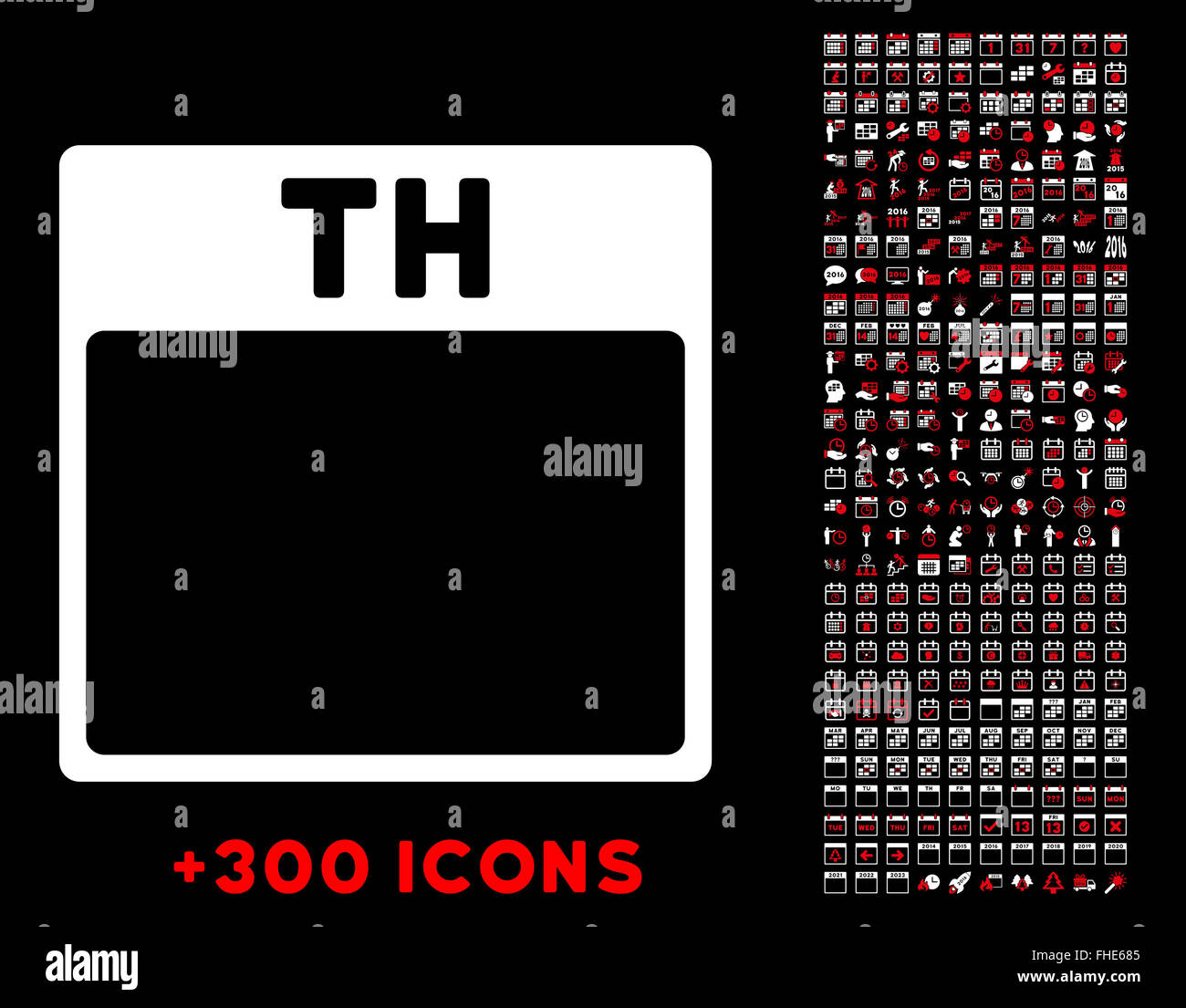 Thursday Flat Icon Stock Photo - Alamy