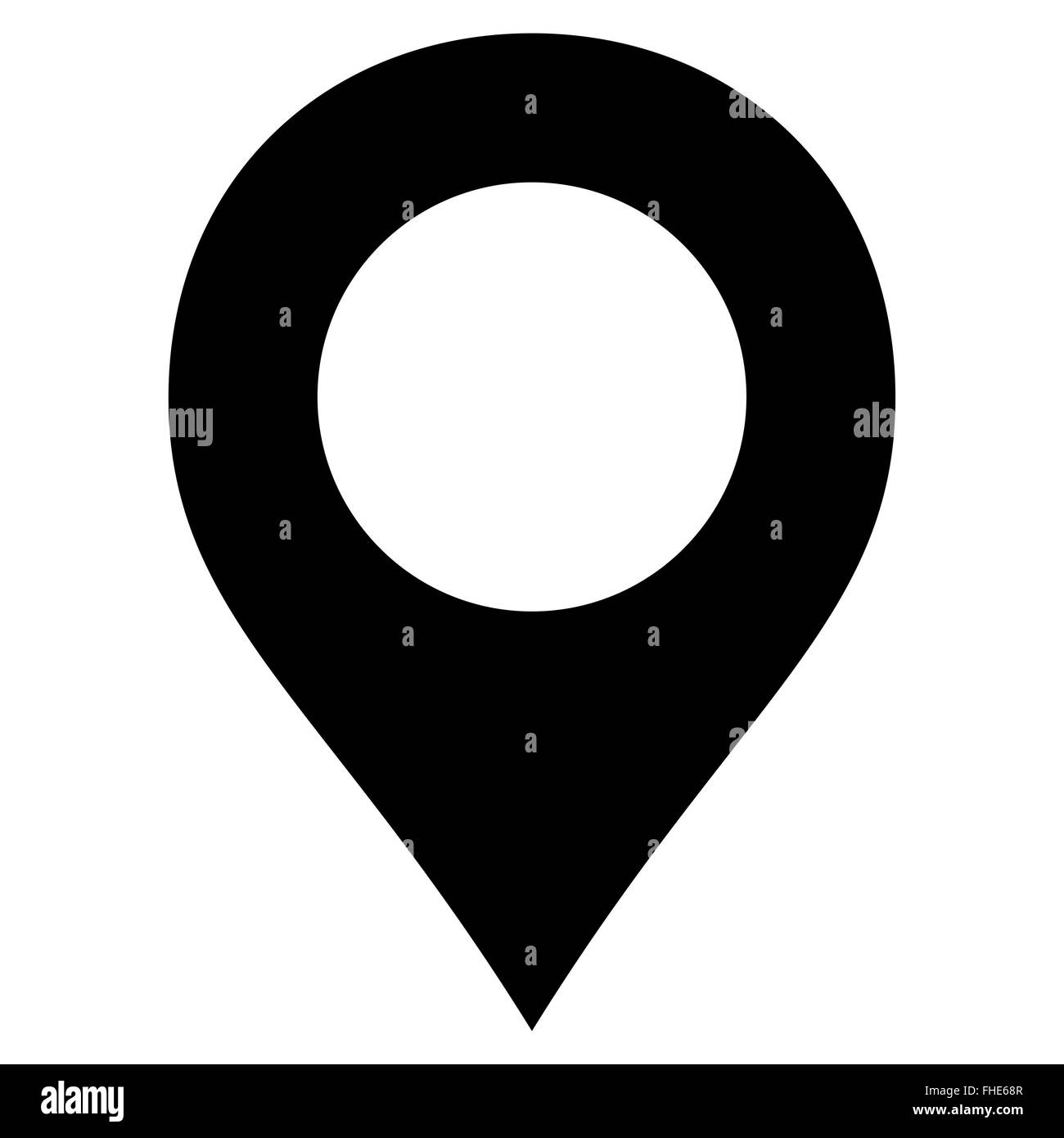 Map Marker flat black color icon Stock Photo Alamy