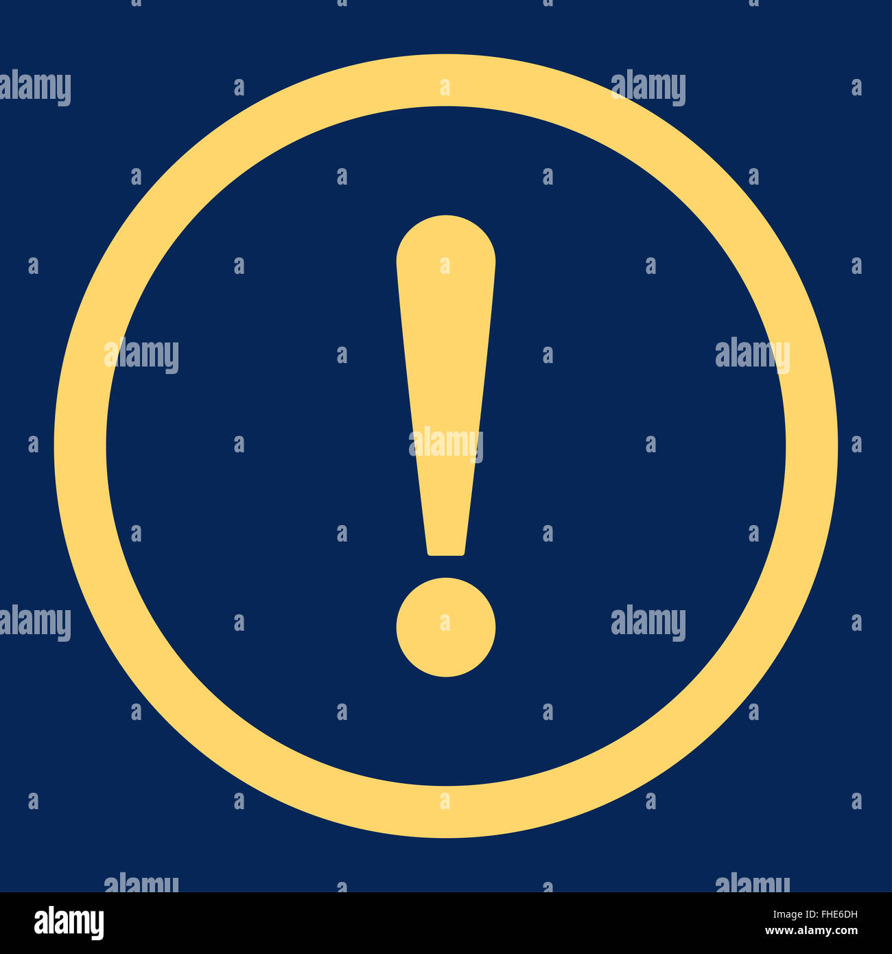 Exclamation Sign flat yellow color rounded raster icon Stock Photo - Alamy