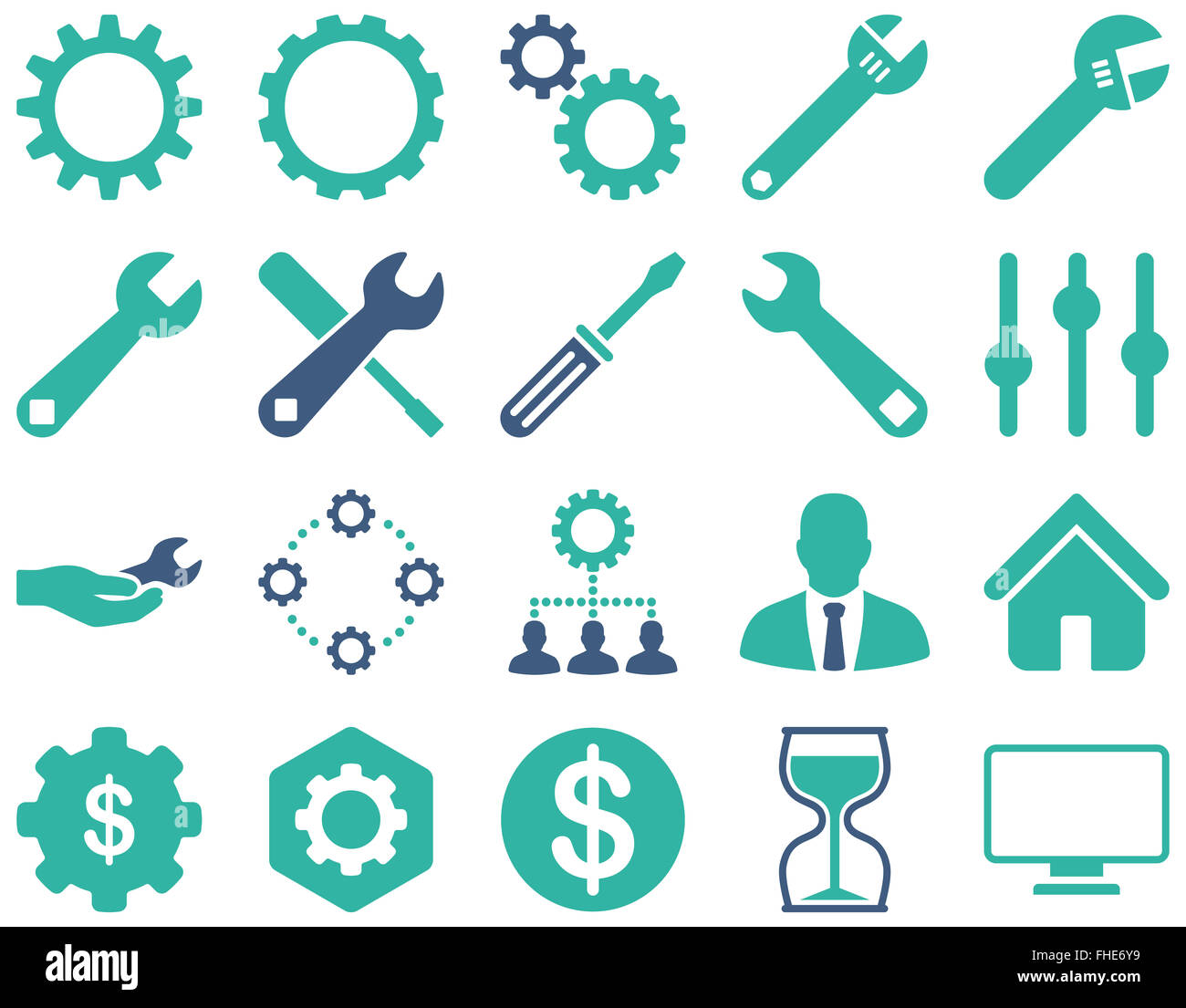 Settings and Tools Icons Stock Photo - Alamy