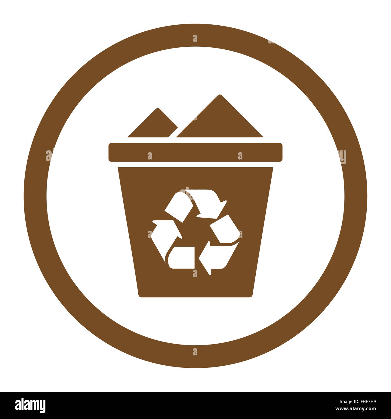 Full Recycle Bin Rounded Vector Icon Stock Photo - Alamy