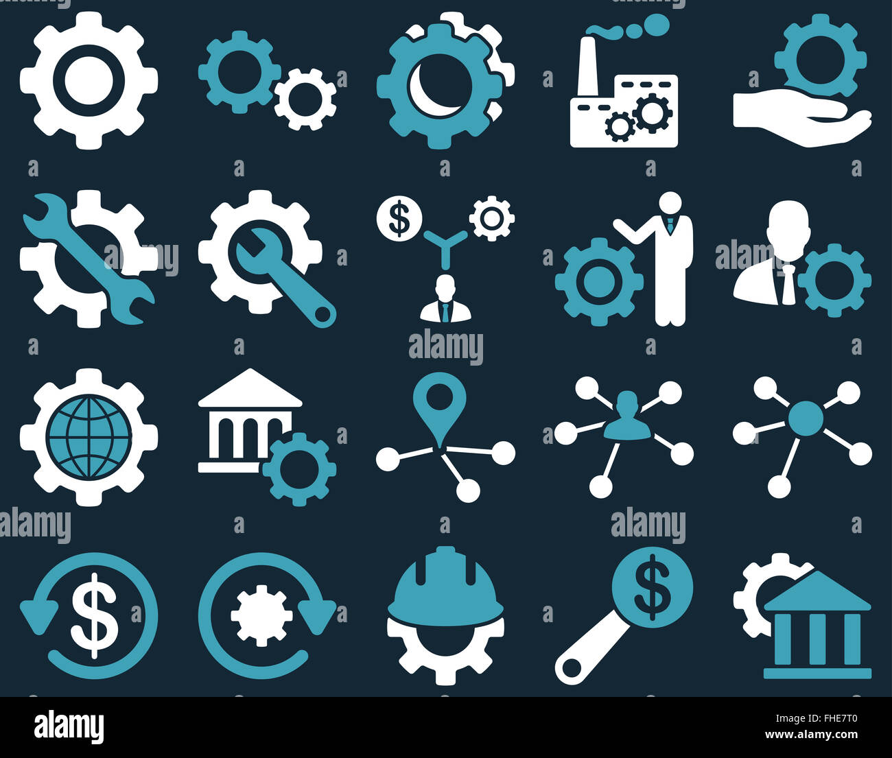 Settings and Tools Icons Stock Photo