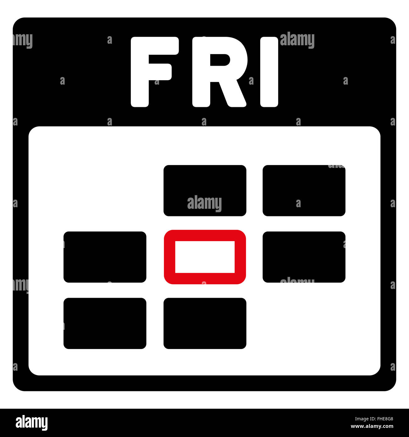 Friday Flat Icon Stock Photo - Alamy