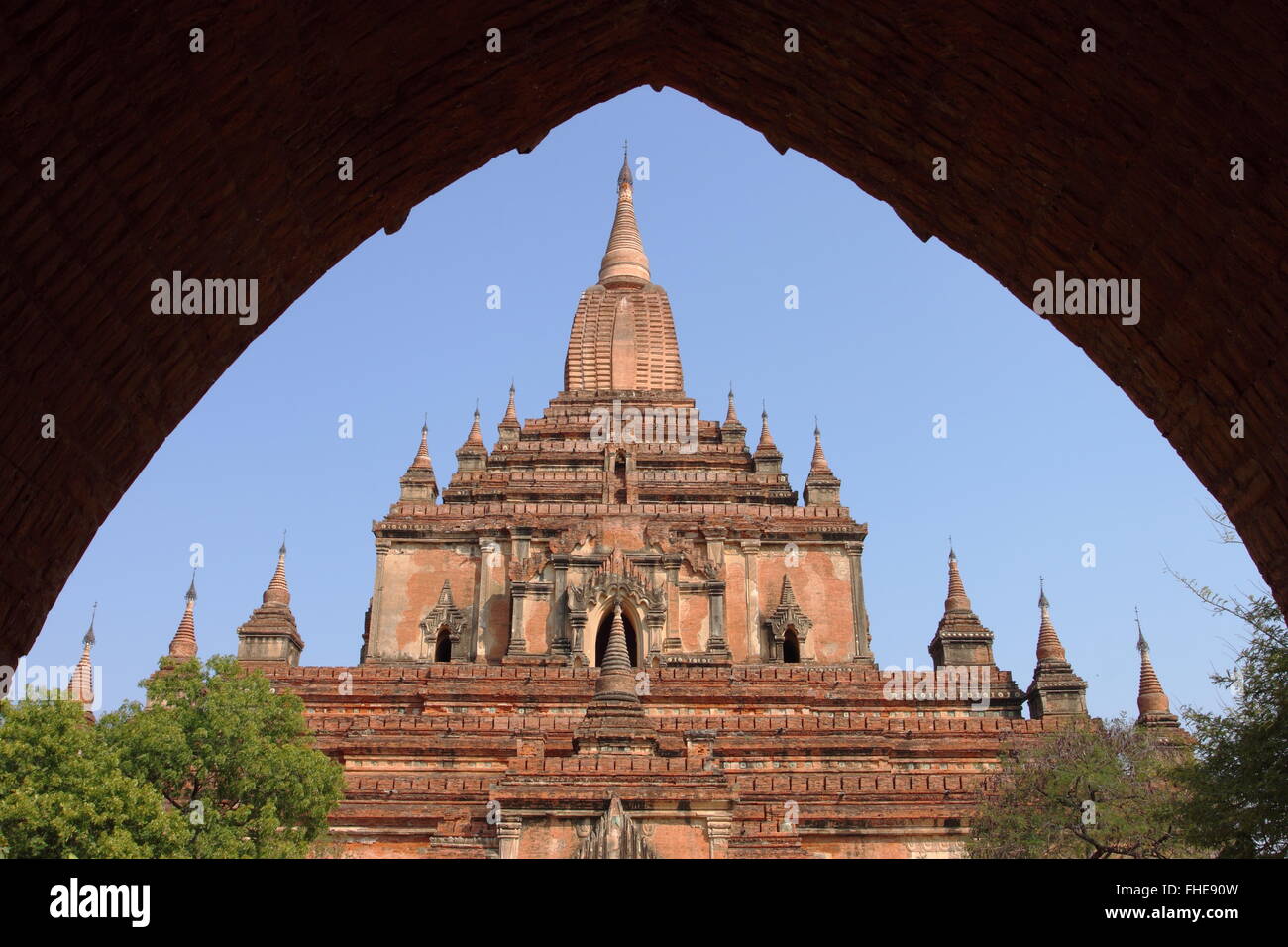 Sulamani, old Buddhist temples and pagodas in Bagan, Myanmar Stock Photo