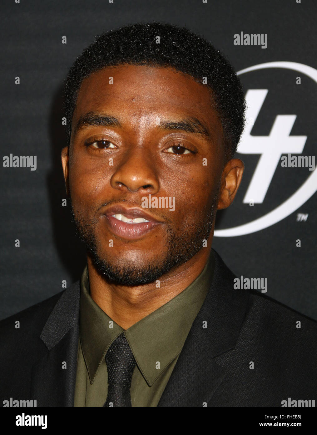 New York, USA. 24th Feb, 2016. Actor CHADWICK BOSEMAN attends the New York  premiere of 'Gods