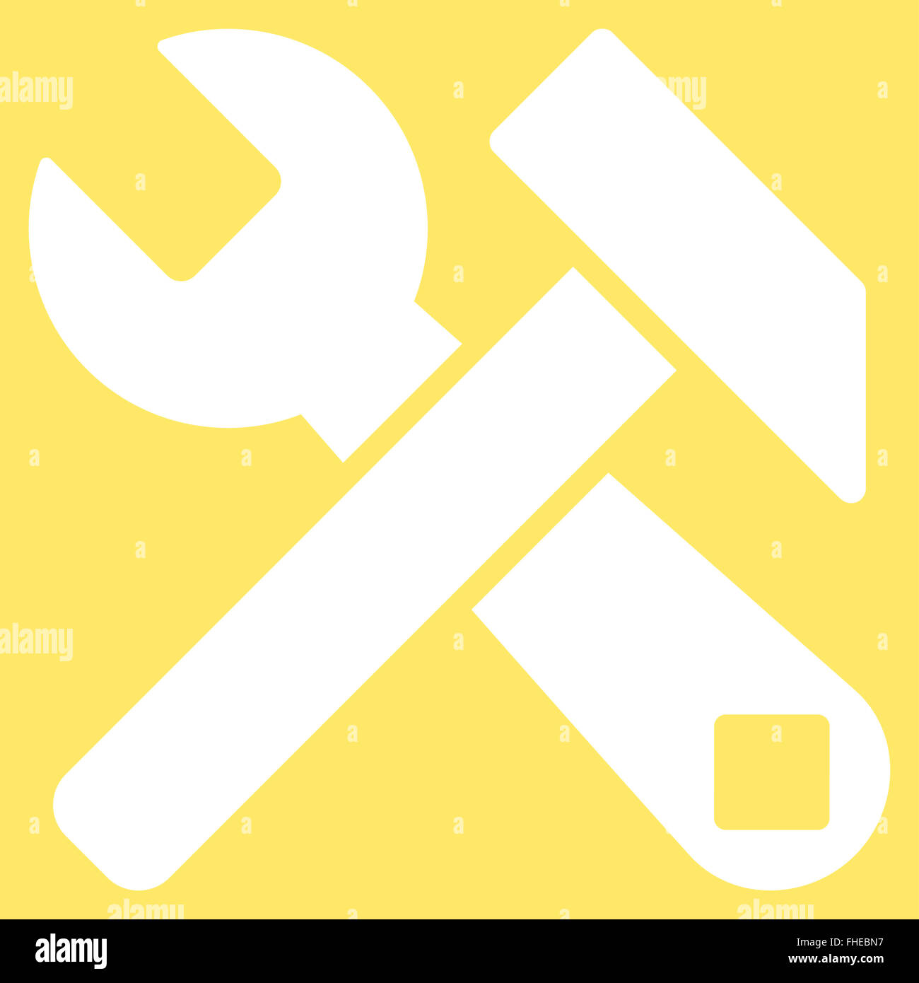 Hammer And Wrench Icon Stock Photo Alamy