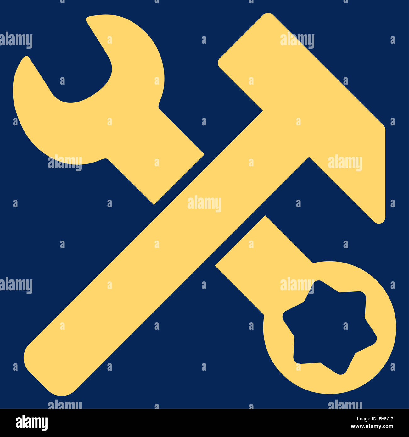Hammer And Wrench Icon Stock Photo Alamy