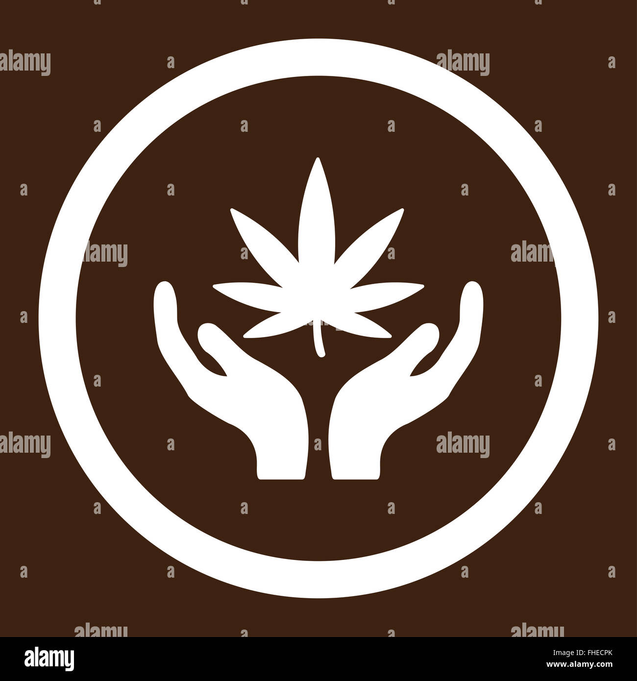 Cannabis Care Rounded Vector Icon Stock Photo - Alamy
